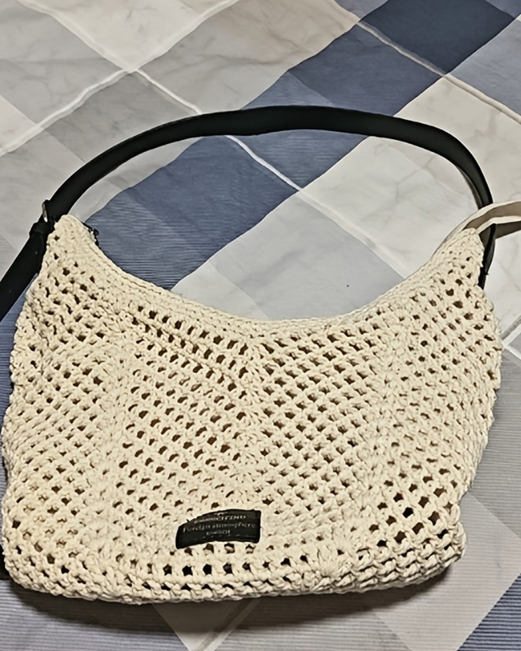 Плетена сумка-хобо Mallorca, кремовий