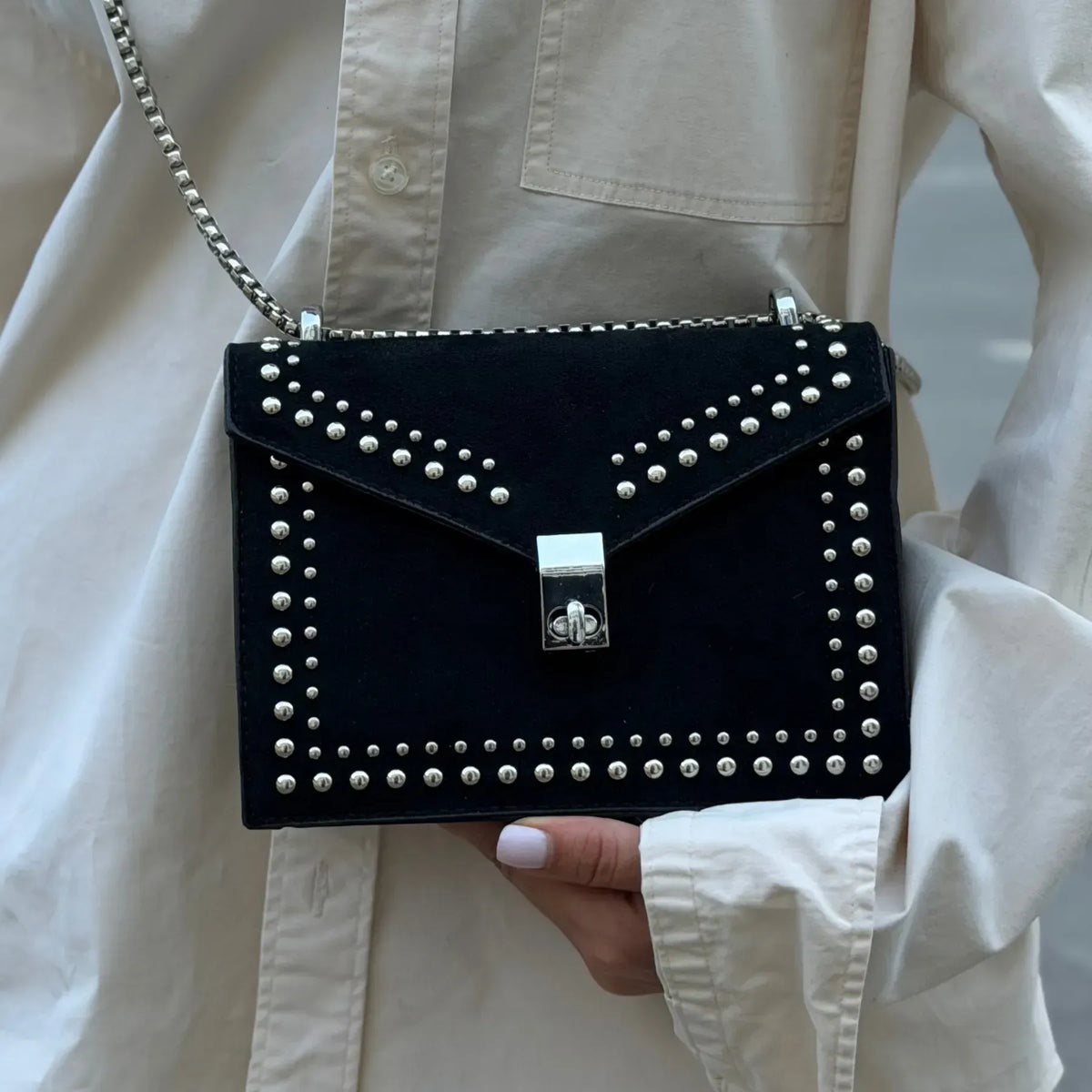 Сумка крос-боді Milan Crystal — чорний, фото 4
