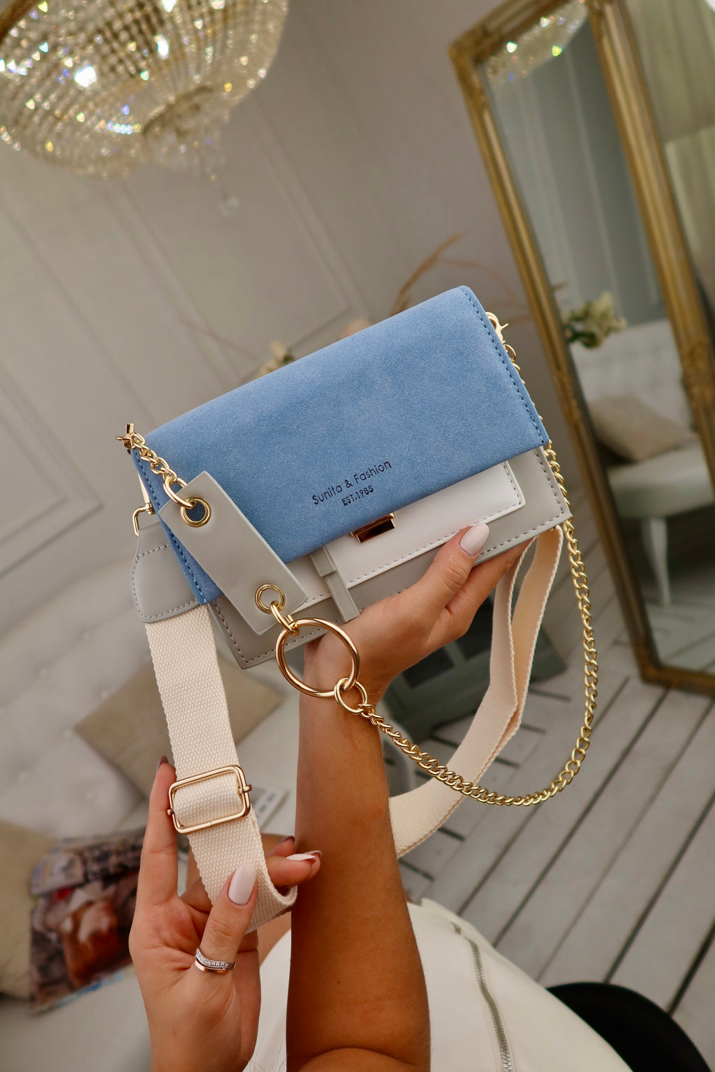Сумка крос-боді Sahara Luxe — блакитний, фото 3