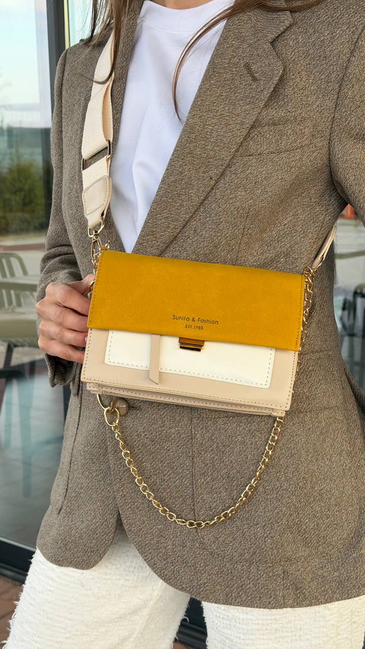Сумка крос-боді Sahara Luxe — жовтий, фото 1