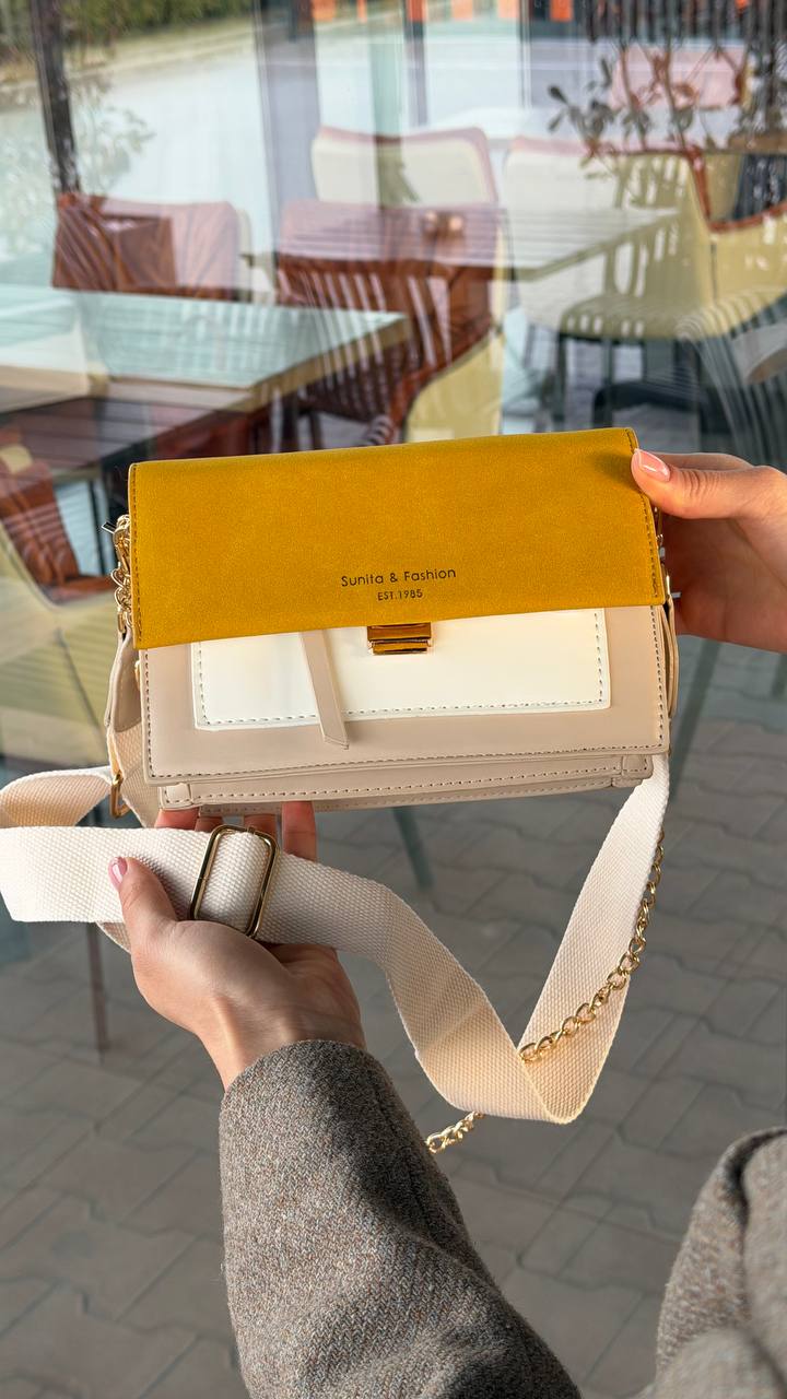 Сумка крос-боді Sahara Luxe — жовтий, фото 6