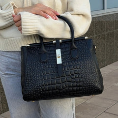 Leather Shopper Bag Soft Contrast