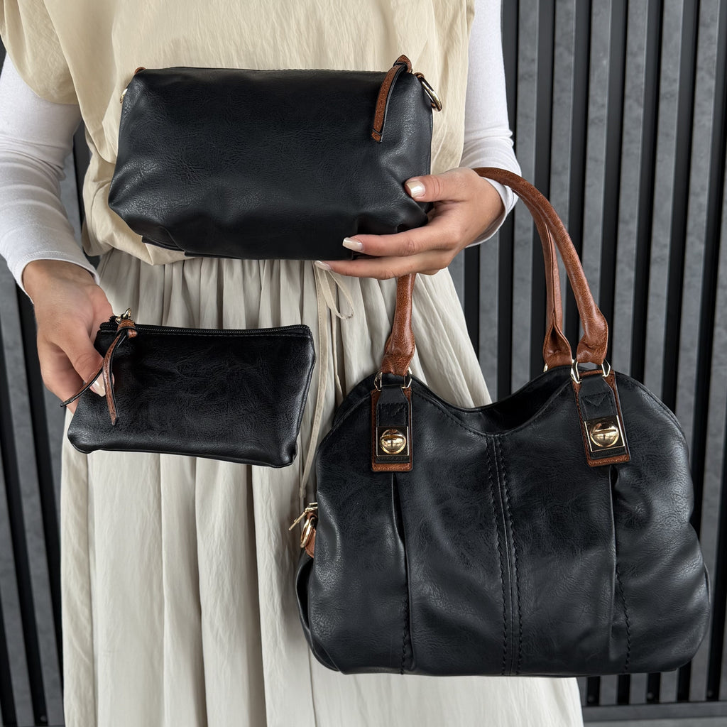 Сумка крос-боді Velmora Set 4 in 1 — чорний, фото 15