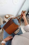 Сумка кожаная женская кросс-боди, Arion оранжево-коричневая 110085-orange-brown фото 3