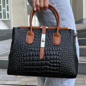 Женская кожаная акцентная сумка премиум, оранжевая, Soft Contrast 110219-orange фото 8