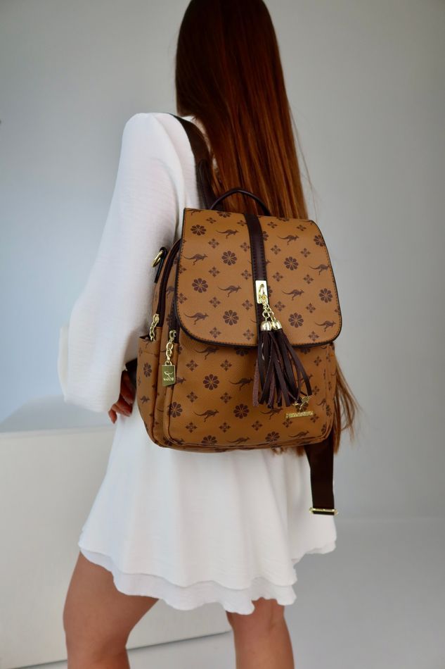 Місткий та стильний рюкзак, Solvia, Бежевий 110114-beige фото
