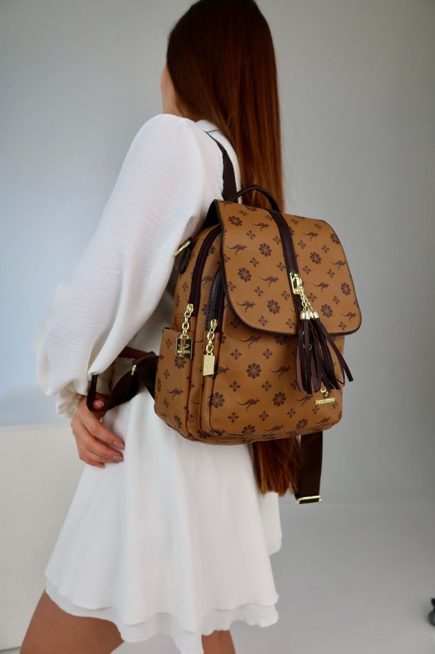 Місткий та стильний рюкзак, Solvia, Бежевий 110114-beige фото