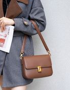 Сумка шкіряна жіноча преміум, Lovisa Коричнева 110150-Brown фото 6