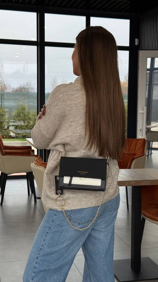 Сумка жіноча крос-боді, Sahara Luxe, Чорна 110004 фото