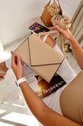 Женская кросс-боди сумка-конверт с тремя отделениями, Faleron, Бежева 110026 фото 2