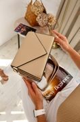 Женская кросс-боди сумка-конверт с тремя отделениями, Faleron, Бежева 110026 фото 5