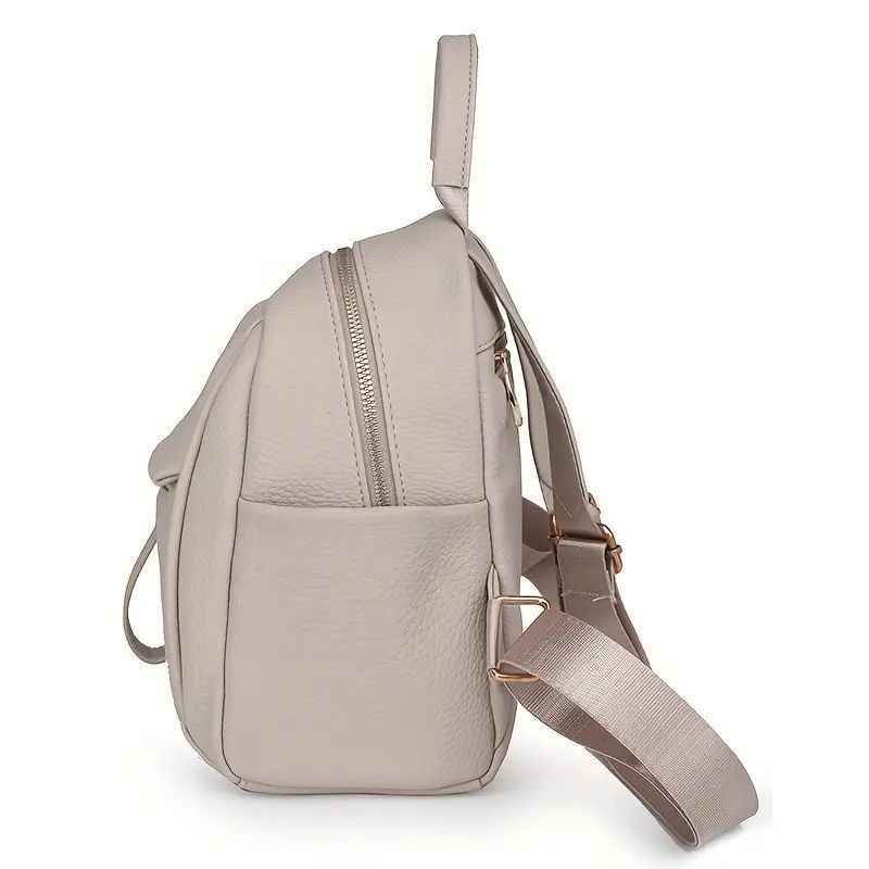 Женский кожаный рюкзак из мягкой кожи, Fencill, бежевый 110175-beige фото