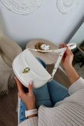 Стильна крос-боді сумка жіноча, Cliane, Біла 110098-white фото 6
