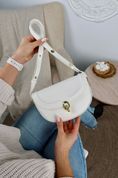 Стильна крос-боді сумка жіноча, Cliane, Біла 110098-white фото 3