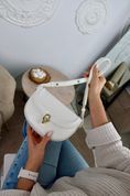 Стильна крос-боді сумка жіноча, Cliane, Біла 110098-white фото 4