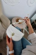 Стильна крос-боді сумка жіноча, Cliane, Біла 110098-white фото 1