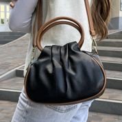 Сумка кожаная женская кроссбоди со стильным дизайном, черная, Greping 110208 фото 2