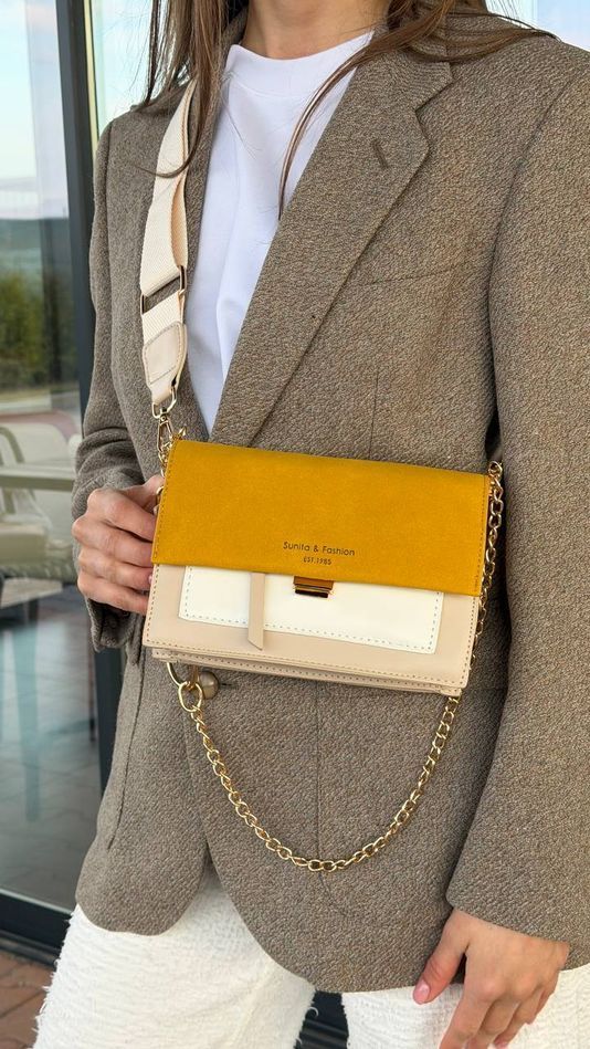 Сумка жіноча крос-боді, Sahara Luxe, Жовта 110004-yellow фото