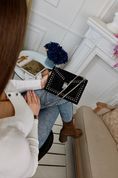 Сумка жіноча крос-боді з срібною фурнітурою, Milan Crystal, Чорна 110005 фото 2