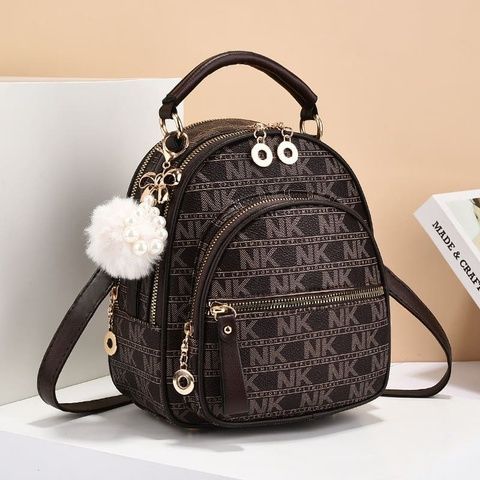 Жіночий компактний рюкзак, Farelly, коричневий 110167-brown фото