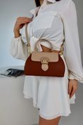 Крос-боді сумка жіноча, Darnelle коричнева з білим верхом 110119-brown-white фото 8