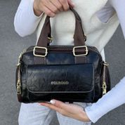 Женская объемная компактная сумка, черная, Faling 110209-black фото 6