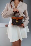 Сумка женская кросс-боди для стильных образов, Rione, коричневая с рыжим 110120-brown-red фото 6