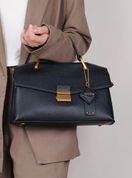 Женская кожаная сумка в лаконичном стиле, черная, Velora Minimal 110211-black фото 18
