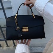 Женская кожаная сумка в лаконичном стиле, черная, Velora Minimal 110211-black фото 2