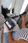 Сумка женская кросс-боди с двумя ремешками, Hudson, Синяя 110008-blue фото 5