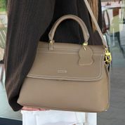 Сумка шкіряна жіноча преміум, Clarion Бежева 110140-beige фото 8