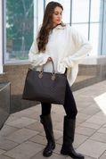 Сумка шопер жіноча, Silven Коричнева 110123-brown фото 1