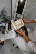 Стильна крос-боді жіноча сумочка середнього розміру, Ovellian, Бежева 110053-beige фото 11