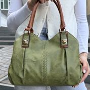 Жіноча практична обʼємна сумка, зелена, Velmora Set 4 in 1 110216-green фото 4