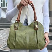 Жіноча практична обʼємна сумка, зелена, Velmora Set 4 in 1 110216-green фото 7