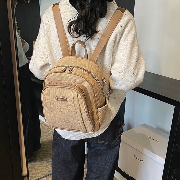 Женский рюкзак из фактурной ткани, Forex, бежевый 110182-beige фото