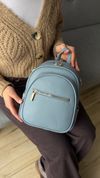 Классический кожаный рюкзак, Zilano, Голубой 110124-blue фото 4