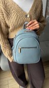 Классический кожаный рюкзак, Zilano, Голубой 110124-blue фото 10