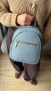 Классический кожаный рюкзак, Zilano, Голубой 110124-blue фото 7