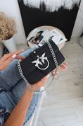 Сумка жіноча крос-боді з трендовою фурнітурою та ланцюжком, Lori, Чорна 110084 фото 2