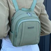Женский рюкзак из фактурной ткани, Forex, зеленый 110182-green фото 9