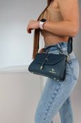 Сумка шкіряна жіноча крос-боді, Lorin Блакитна 110109-blue фото 9