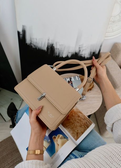 Крос-боді сумка жіноча, Savane Бежева 110087-beige фото