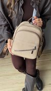 Жіночий рюкзак із щільної тканини, Flixins, бежевий 110187-beige фото 7