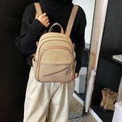 Жіночий рюкзак із щільної тканини, Flixins, бежевий 110187-beige фото 9